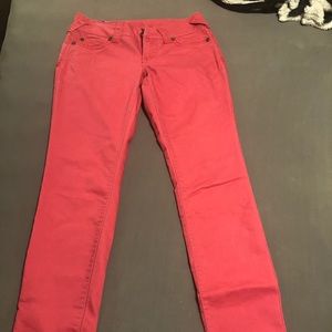 5/$25 Like new! Pink Maurice’s Skinny Jeggings.